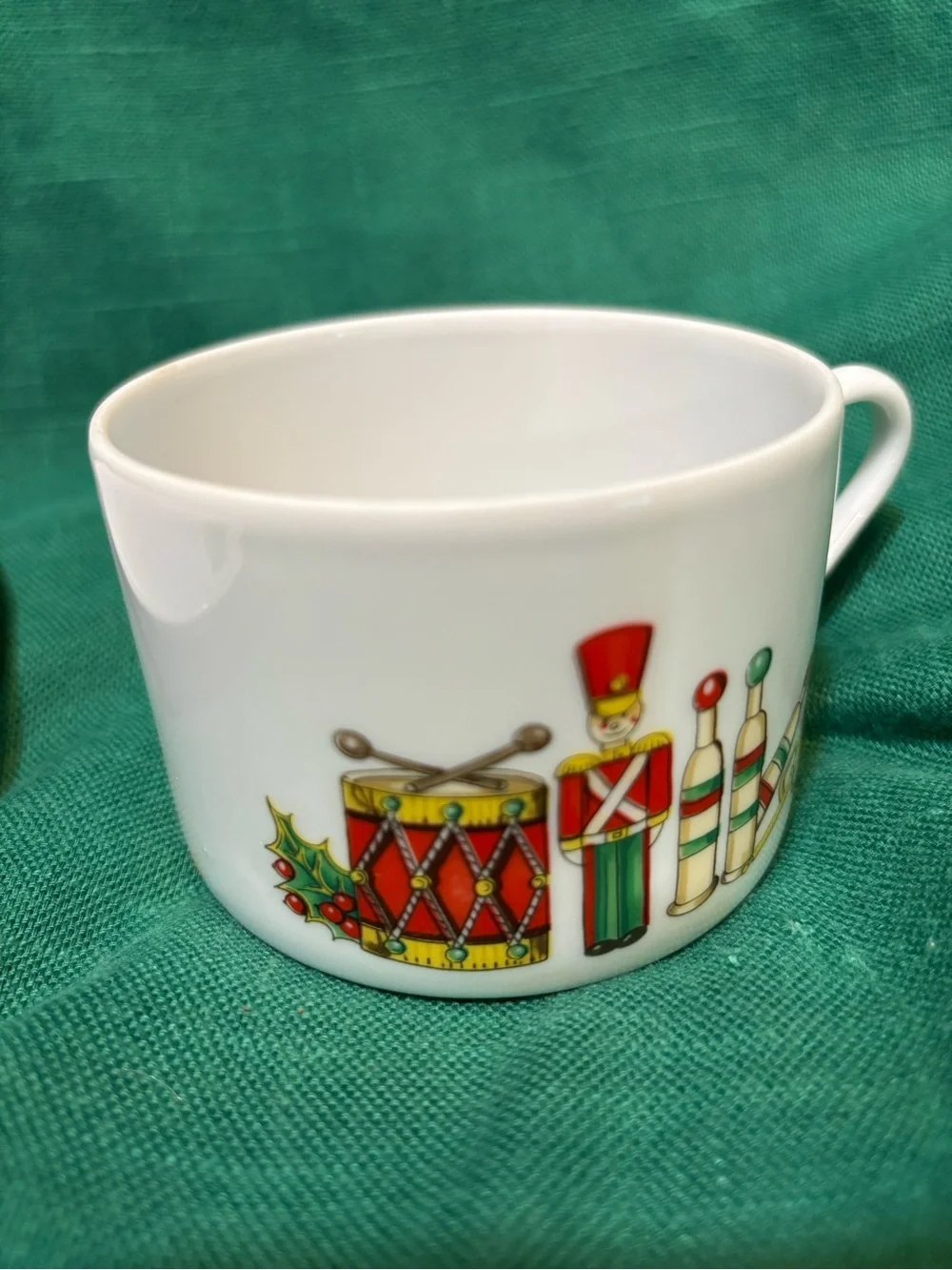 Vista Alegre Christmas Magic Cup and Saucer with Toy Soldier, Drum and Horn